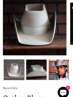 Bob Dylan “West Texas” style fender-fold Cowboy hat
